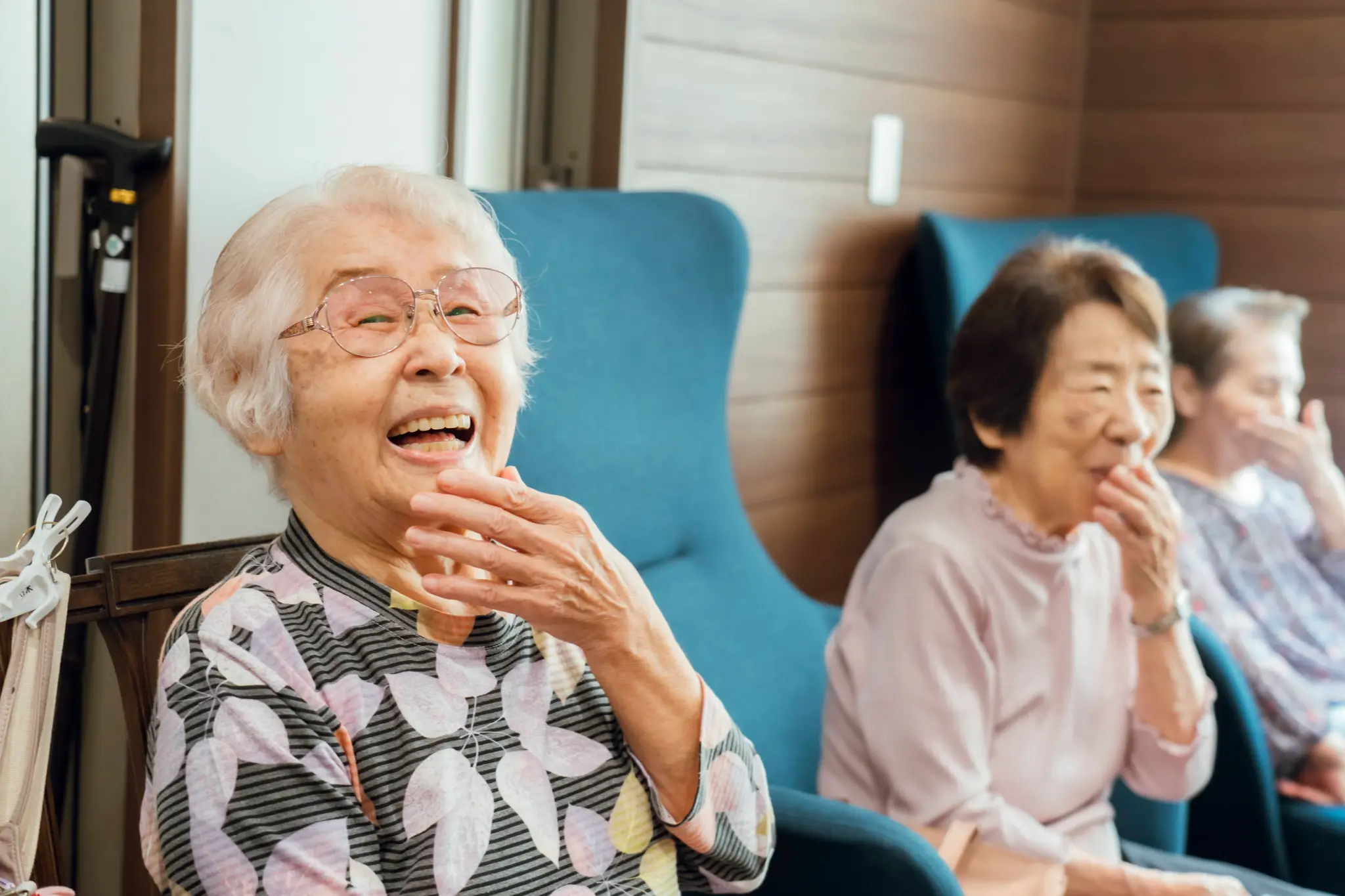 笑顔あふれる利用者さん